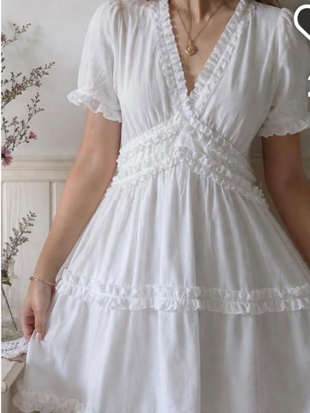 Trixxi Tiered & Ruffled Mini Dress